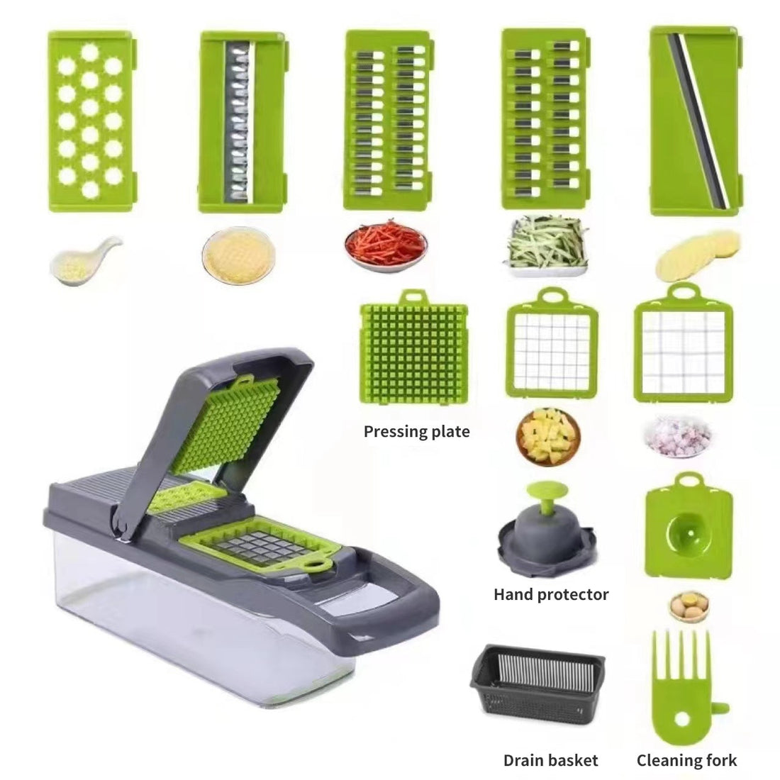 Cortador de vegetais multifuncional 12 em 1