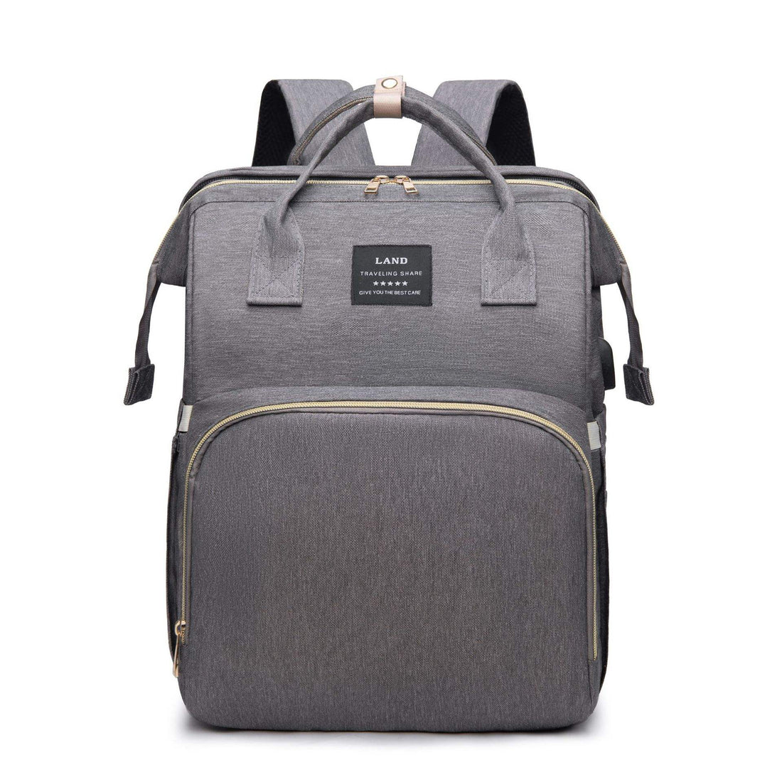 Bolsas de fraldas e Mini berço para mamãe bebê mochila trocador de sombra rede mosquiteira carregamento USB carrinho de bebê bolso para pendurar brinquedos grátis