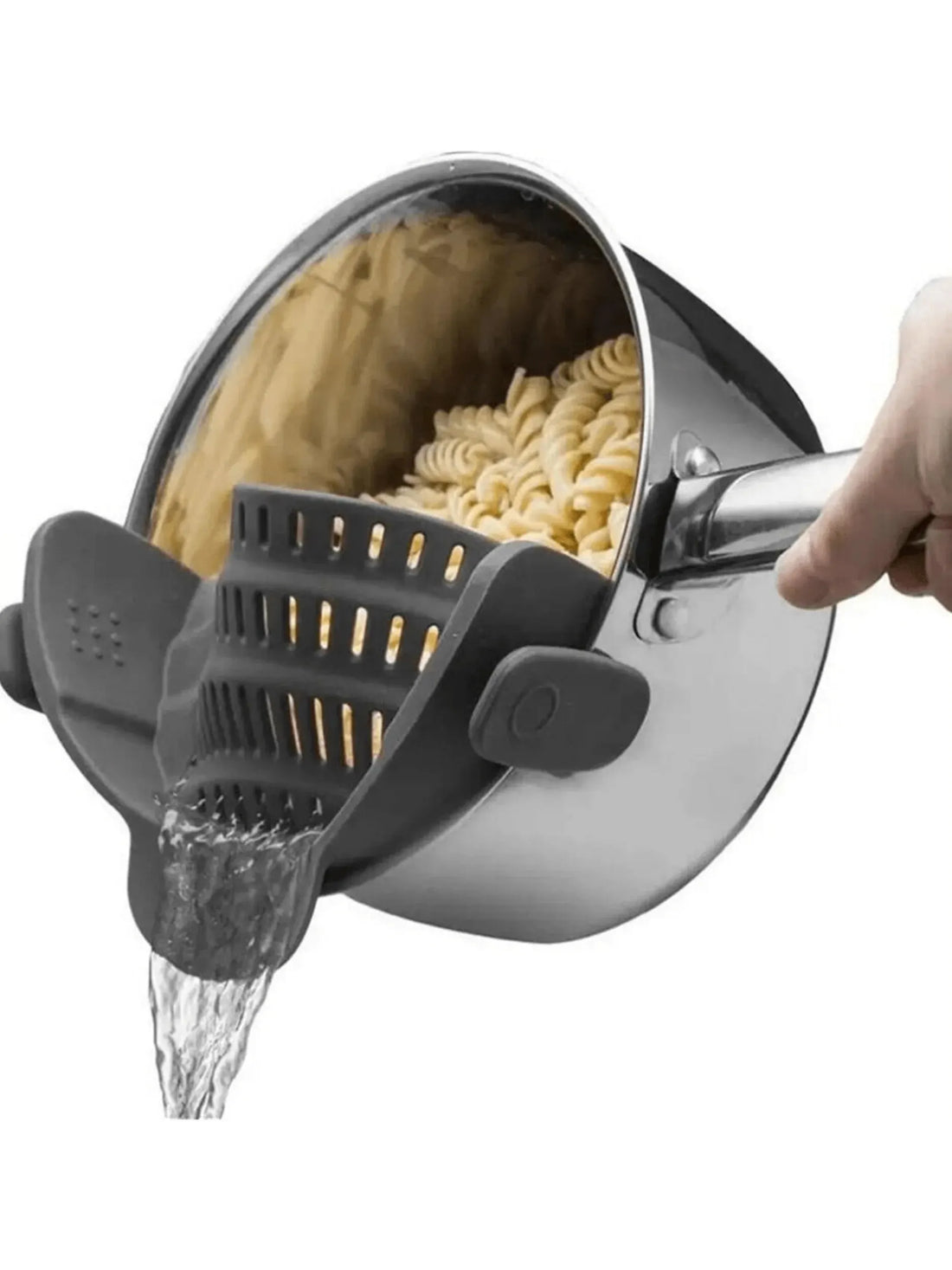 Clip-On escorredor de mão para macarrão, massas