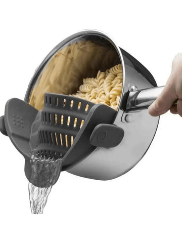 Clip-On escorredor de mão para macarrão, massas