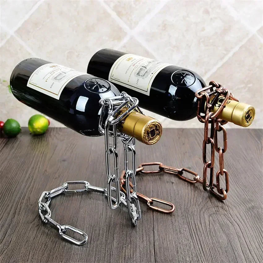 Suporte de vinho de corrente de ferro de suspensão mágica