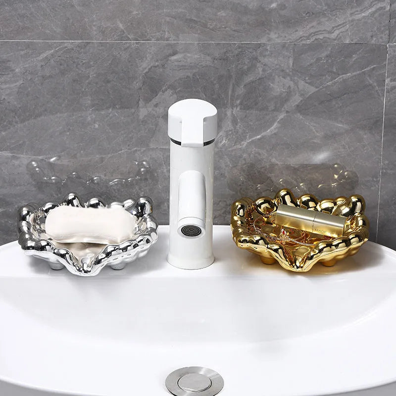 Porta sabonetes de luxo para banheiro em forma de nuvem