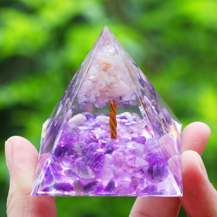 Cristais Pedra Gerador de Energia Natural Ametista Reiki Chakra Meditação