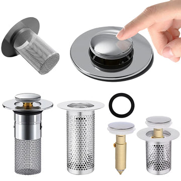 Mais Vendido da Semana - Plugue de lavatório anti odor, coletor de cabelo e resíduos feito com aço inoxidável