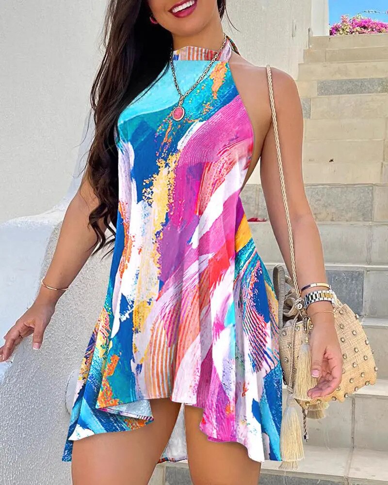 Luxuoso vestido sexy sem mangas