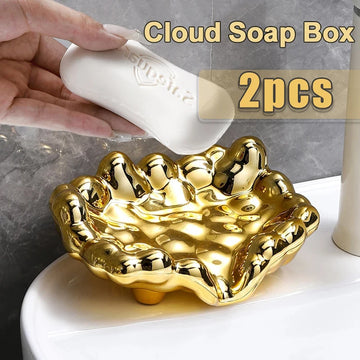 Porta sabonetes de luxo para banheiro em forma de nuvem