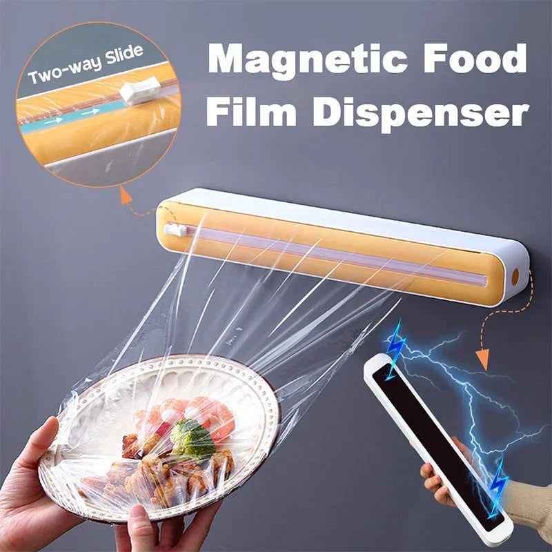 Novo Dispensador de Filme Alimentar. O Único Com Tração Magnética com Cortador e Caixa de Armazenamento