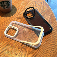 Capa transparente com suporte para pára-choques  e parte traseira de proteção para câmera à prova de choque