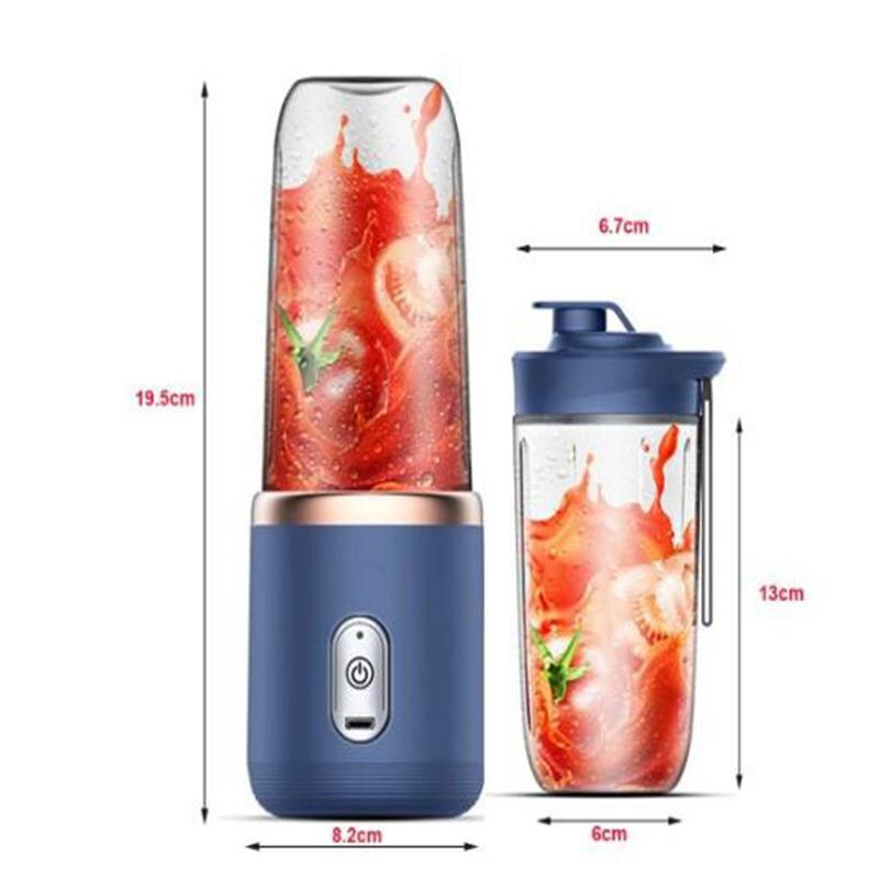 Espremedor Elétrico Portátil, Lâmina de Aço Inoxidável e Automático