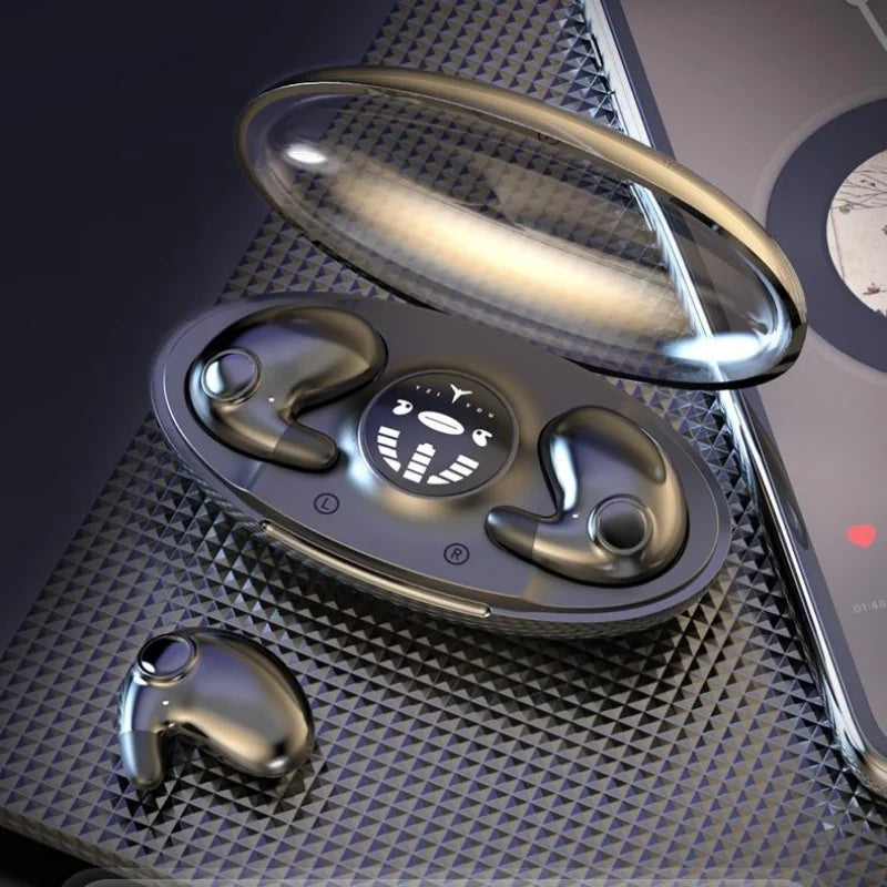 Mini Invisible Sleep Wireless Earphone Bluetooth 5.0 Hidden Earbuds IPX5 Waterproof Noise Cancelling Touch Control Headphone X55