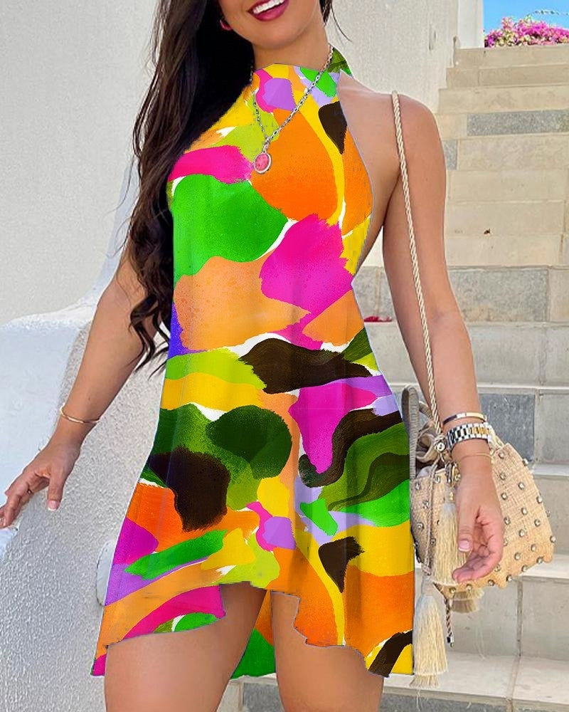Luxuoso vestido sexy sem mangas