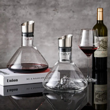 Decantador de vinho com aerodor integrado transparente Iceberg Design Cristal