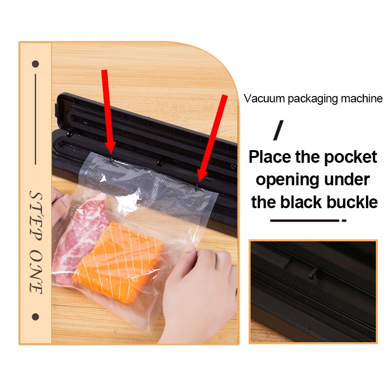 Máquina de embalagem seladora a vácuo TINTON LIFE 220V/110V com 10pcs grátis para alimentos