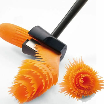Cortador de frutas e vegetais, cortador em espiral doméstico formato de flores e cortador em espiral