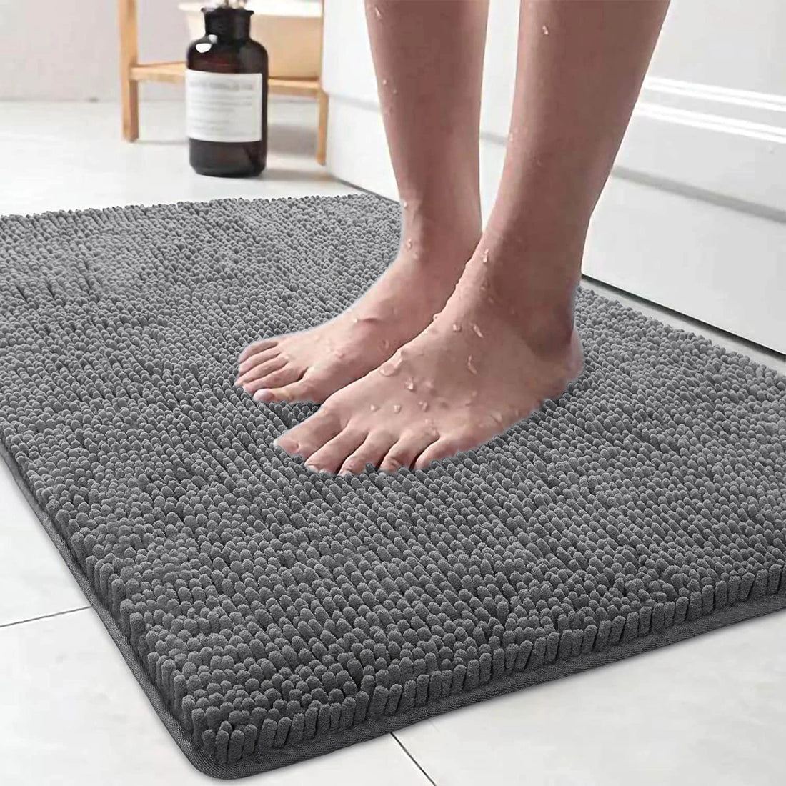 Tapete ultra macio de banho antiderrapante de luxo super absorvente