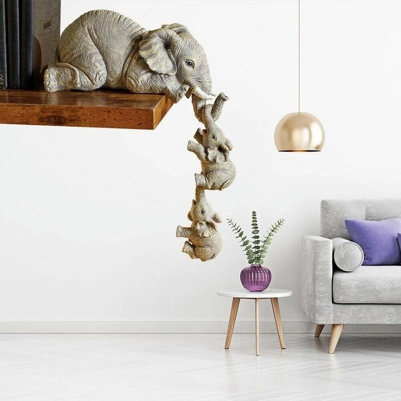 Conjunto com 3 Peças Elefante Bebê Artesanato