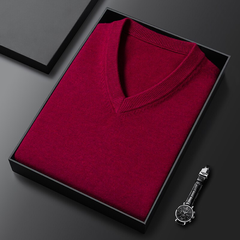 Colete de malha, pulôver grosso, estilo clássico, moda empresarial, alta qualidade