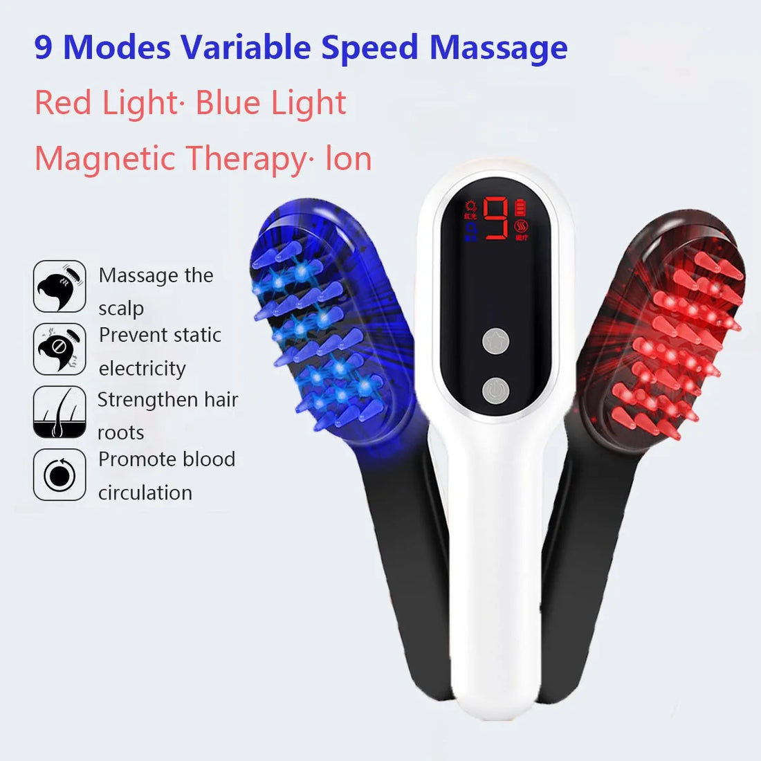 Novo Pente Turbo Hair - Reinvente a Forma de Estimular o Crescimento do Seu Cabelo, Previnir a Queda com Terapia de Luzes.