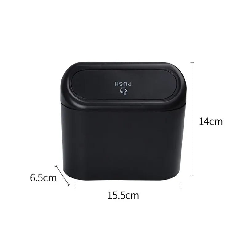 Lixeira Portátil para Carro Pendurável - Mini Lixeira Veicular com Tampa