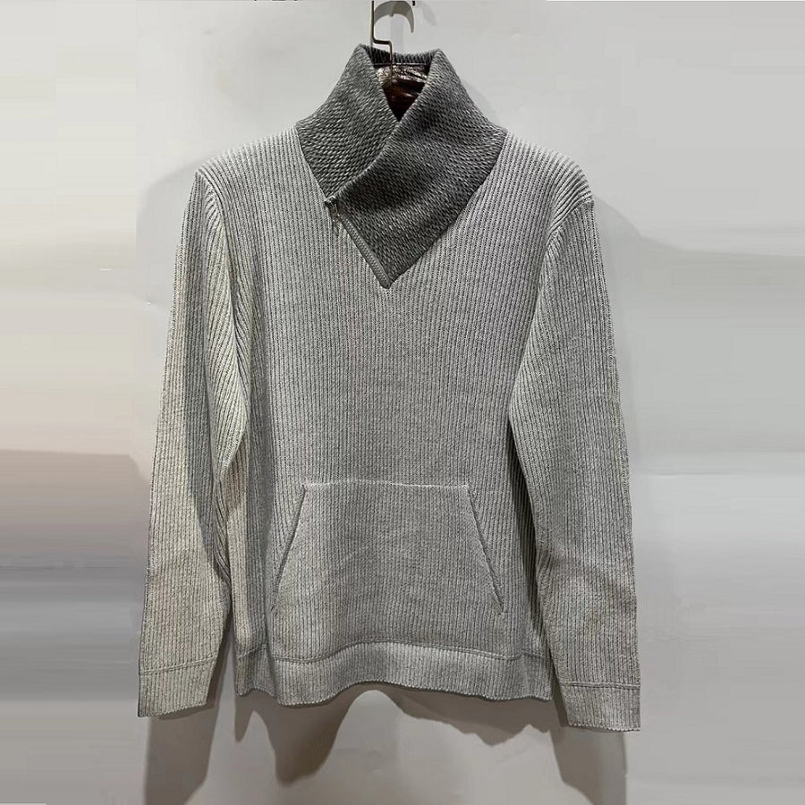 Camisa de malha gola alta malha jumper confortável