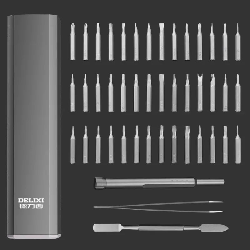 Novo Kit de Chaves de Precisão Magnéticas com 44 Pontas - Conjunto Desmontável Com Mini Case