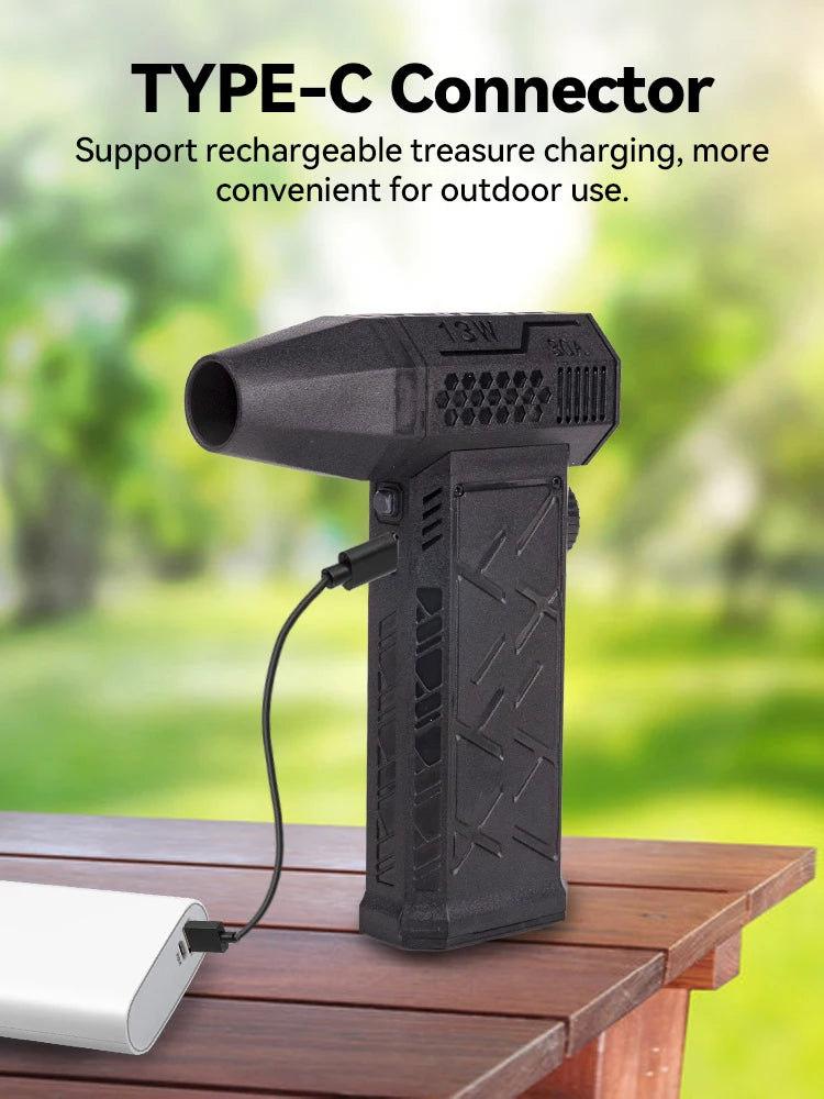 Mini soprador Turbo Jet Fan com bico extra 130000RPM Turbo elétrico multifuncional