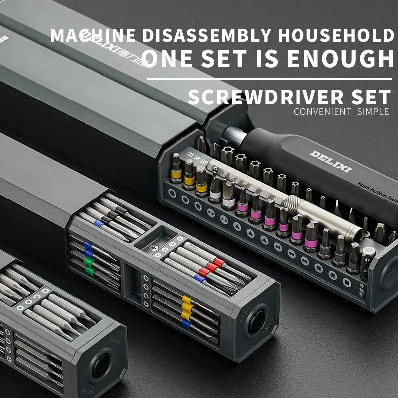 Novo Kit de Chaves de Precisão Magnéticas com 44 Pontas - Conjunto Desmontável Com Mini Case