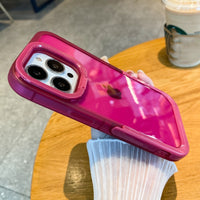 Capa transparente com suporte para pára-choques  e parte traseira de proteção para câmera à prova de choque