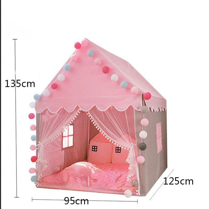 Tenda portátil para crianças Castelo Decoração