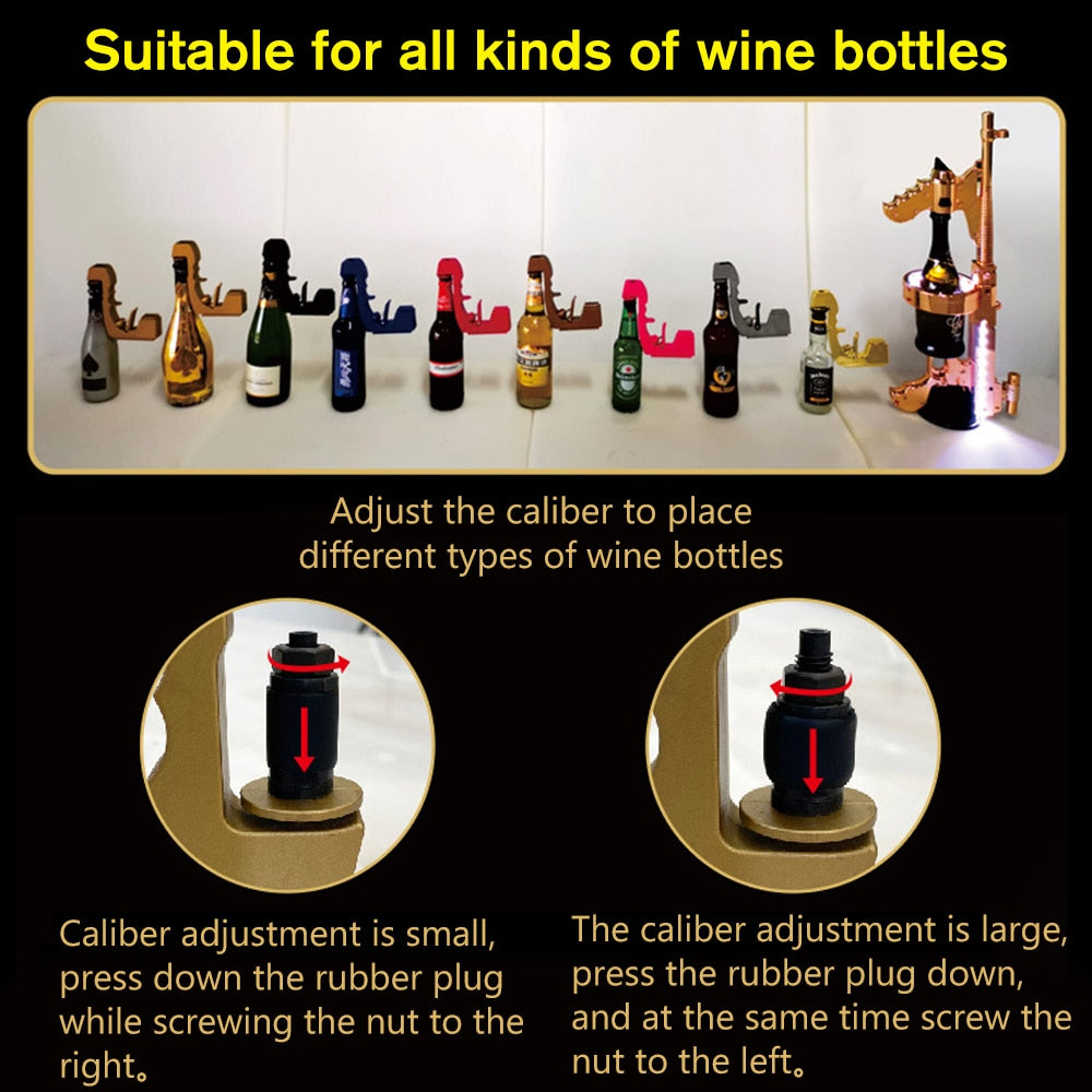 Divertido dispensador estilo champagne para qualquer bebida