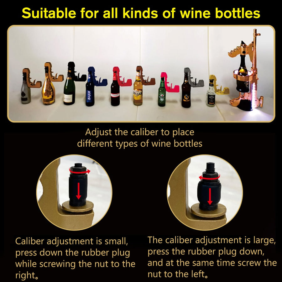 Divertido dispensador estilo champagne para qualquer bebida