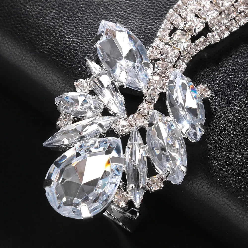 Stonefans Crystal Snake Earrings Fashion Decoration 2024 Wedding Statement Nightclub Rhinestone Exaggerated Jewelry for Women