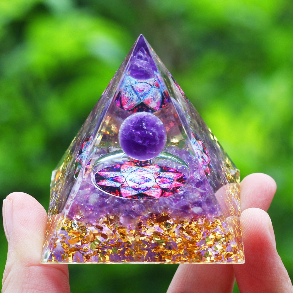 Cristais Pedra Gerador de Energia Natural Ametista Reiki Chakra Meditação