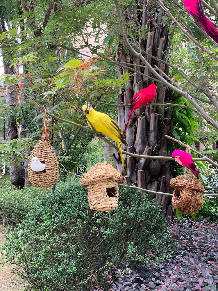 Decoração de Jardim Animal Pássaro, Papagaio artificial
