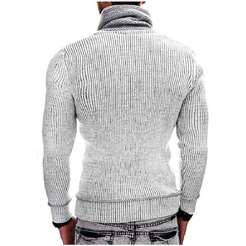 Camisa de malha gola alta malha jumper confortável