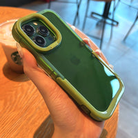 Capa transparente com suporte para pára-choques  e parte traseira de proteção para câmera à prova de choque