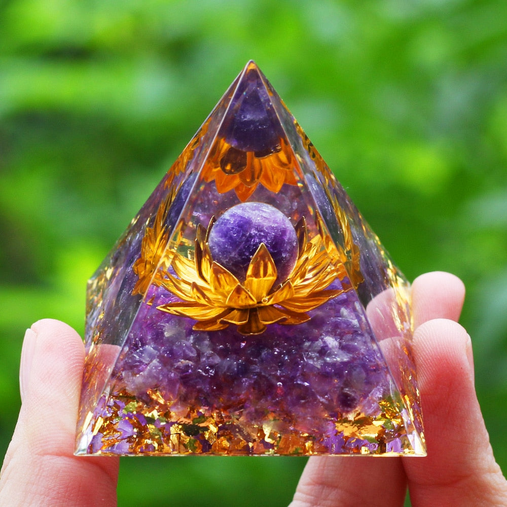 Cristais Pedra Gerador de Energia Natural Ametista Reiki Chakra Meditação