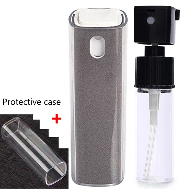Conjunto de frascos de spray com Pano microfibra para limpeza de tela  2 em 1 para celular, ipad, computador, iphone , óculos e muito mais