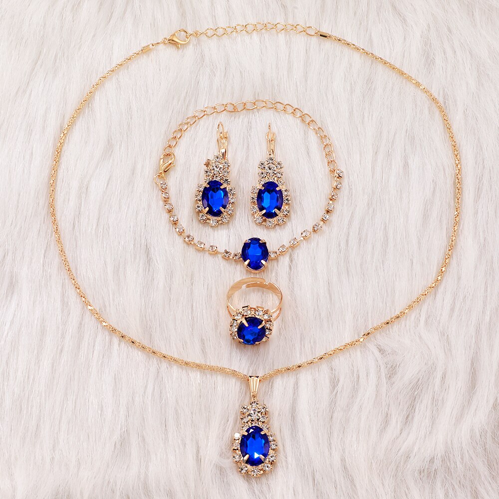 Conjunto de 6 peças de luxo feminino, pulseira, relógios de quartzo e magnético.