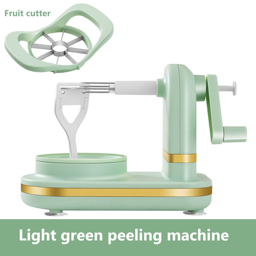Multifuncional descascador de frutas rotativo.
