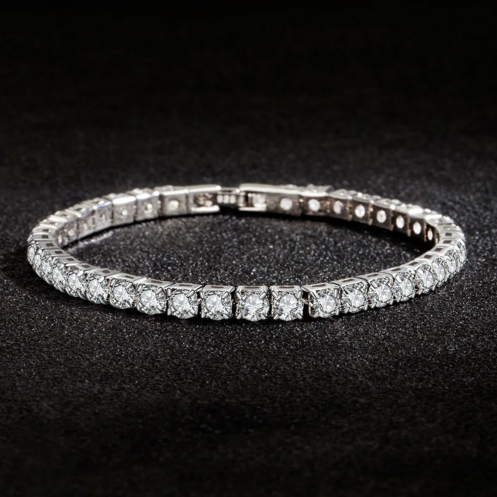 Compre 1 Leve 3 Kit Luxo Zirconia Cristal com 2 Pulseiras + Exclusivo Colar