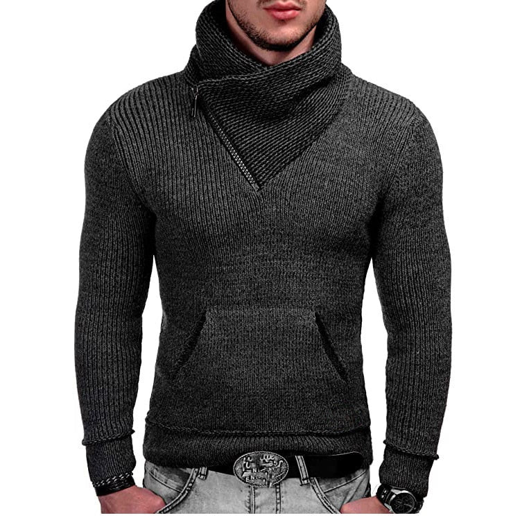 Camisa de malha gola alta malha jumper confortável