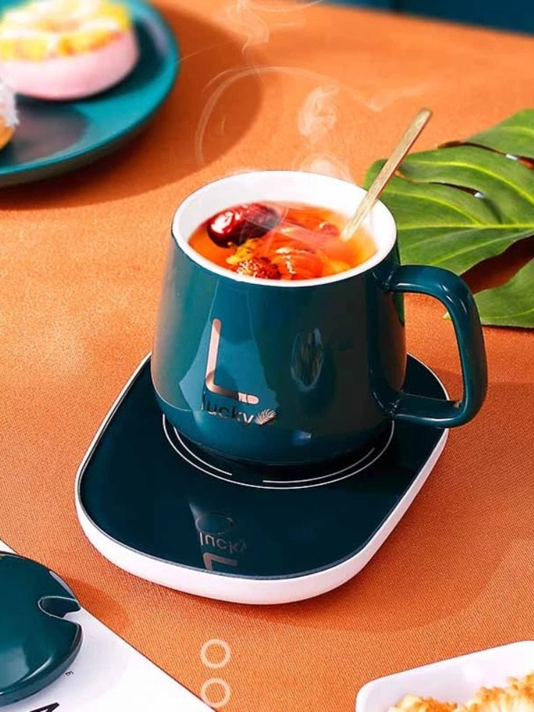Inovadora Caneca de Luxo com aquecedor USB