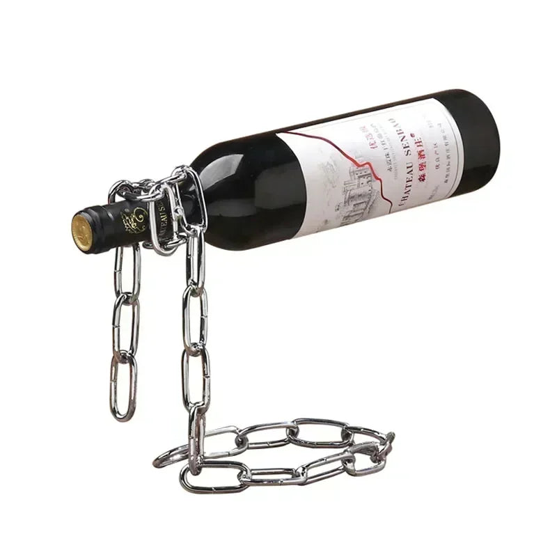 Suporte de vinho de corrente de ferro de suspensão mágica