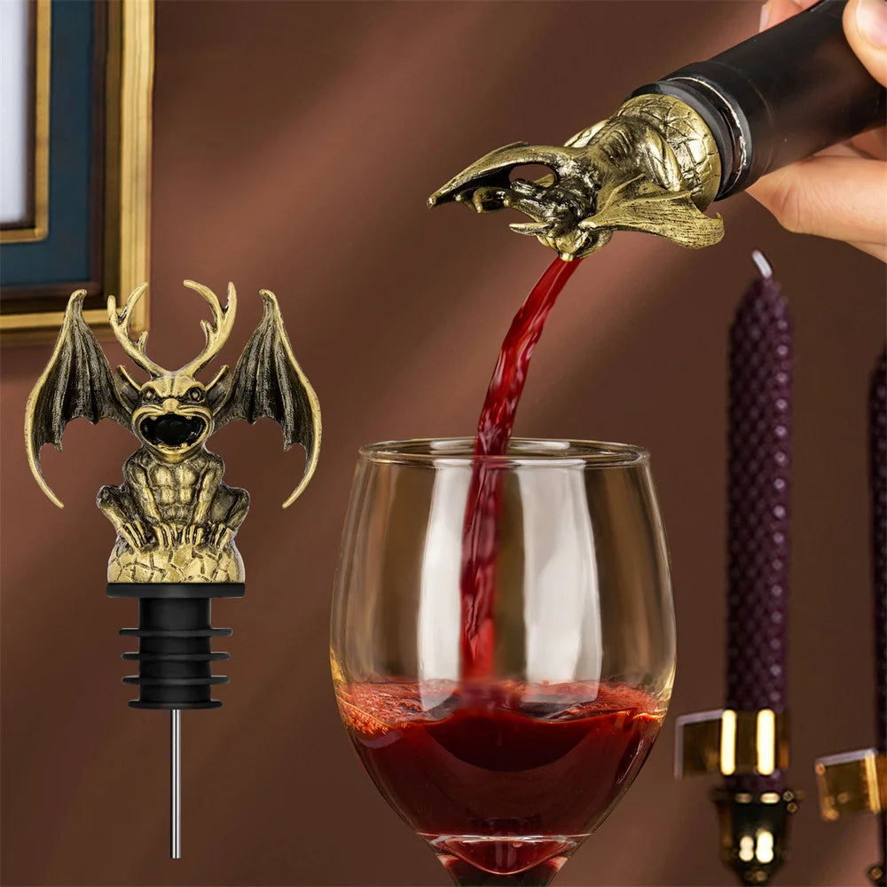 Elk chifre gárgula 2-em-1 para vinho