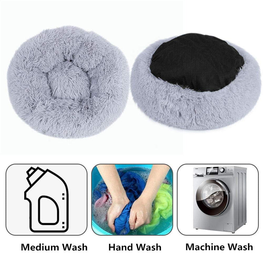 Cama para cachorros e gatos confortável redonda ultra macia
