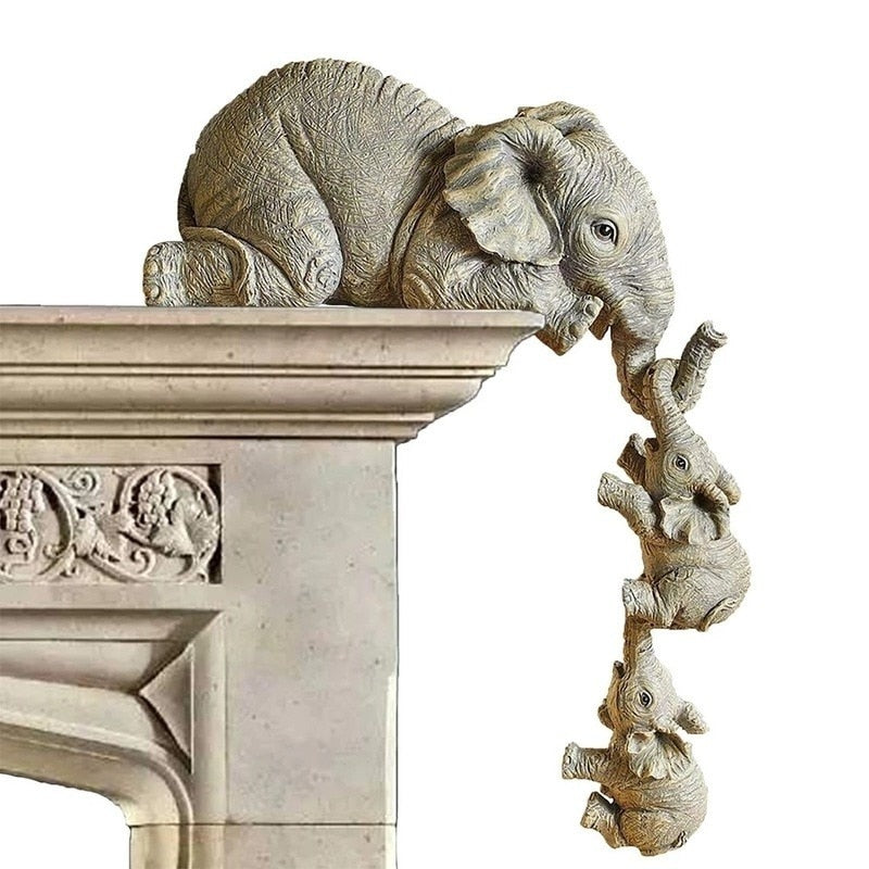 Conjunto com 3 Peças Elefante Bebê Artesanato