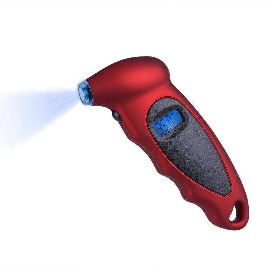Ferramenta de teste de medidor de pressão de ar de pneu LCD digital portátil para carro, moto, bicicleta.