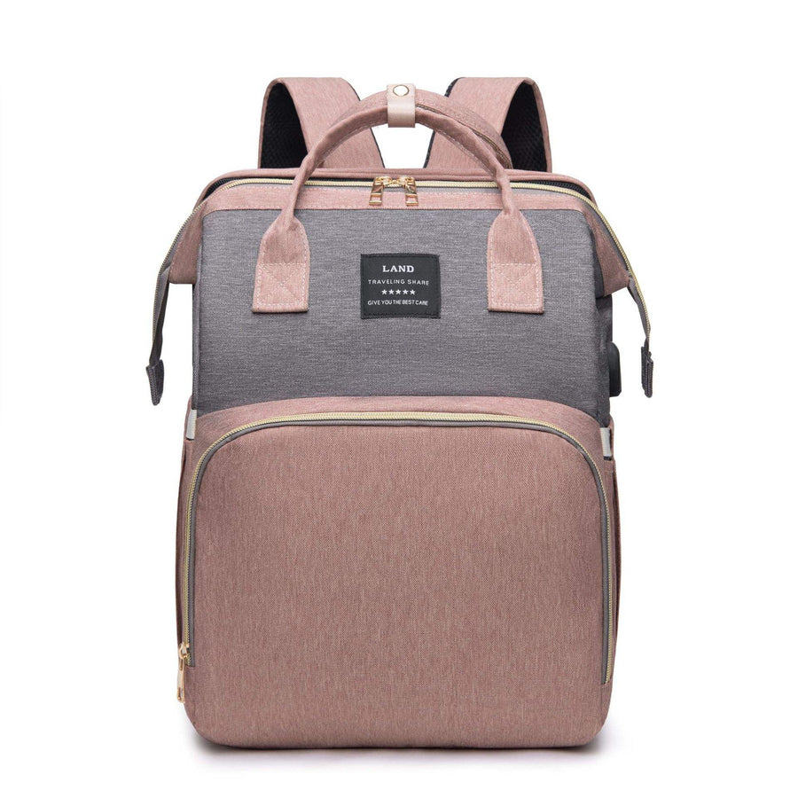 Bolsas de fraldas e Mini berço para mamãe bebê mochila trocador de sombra rede mosquiteira carregamento USB carrinho de bebê bolso para pendurar brinquedos grátis