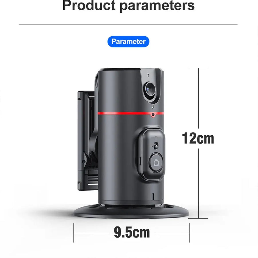 Tripé de Rastreamento Facial Automático com Rotação 360° para TikTok e Muito Mais!